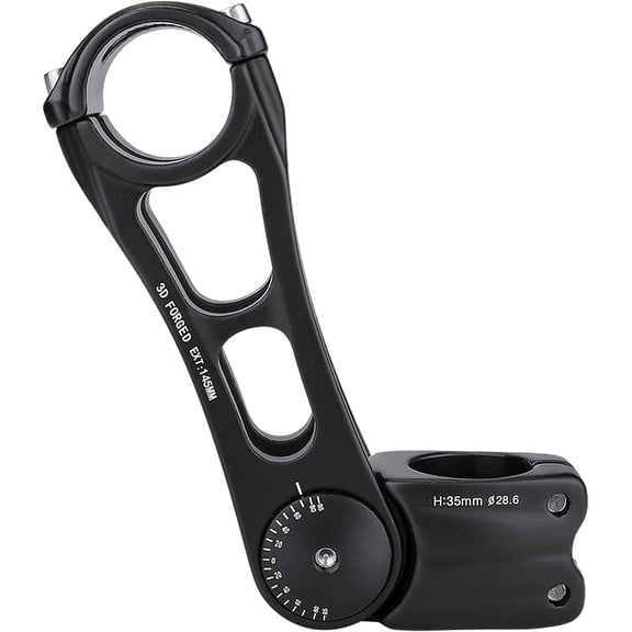 GAEKOL Adjustable MTB Stem 31.8mm 70 Degree - 145mm Bike Stem Riser for Handlebar - Aluminum Alloy Mountain Bike Handlebar Riser Extender for MTB Road City Bike Bicycle