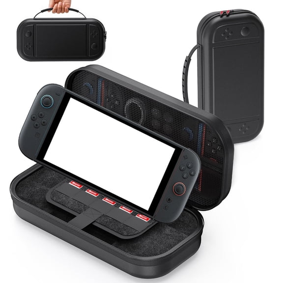 GAEKOL Carrying Case Compatible with Nintendo Switch 2, Protective Hard Shell Case with 10 Game Card Slots, Portable Travel Bag for Switch 2 Console and Accessories