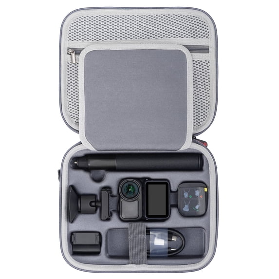 GAEKOL Carrying Case For DJI Osmo Nano, Large Capacity Storage Bag Protective Hard Case for Osmo Nano Camera, Magnetic Lanyard, Hat Clip, Selfie Stick and Accessories