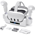 thumbnail image 1 of GAEKOL Charging Dock for Oculus/Meta Quest 3 Accessories, Compact Charging Station for VR Headset Controllers, with LED Display, 2 Rechargeable Batteries, Desk and Wall Mount Charger Display Stand, 1 of 7