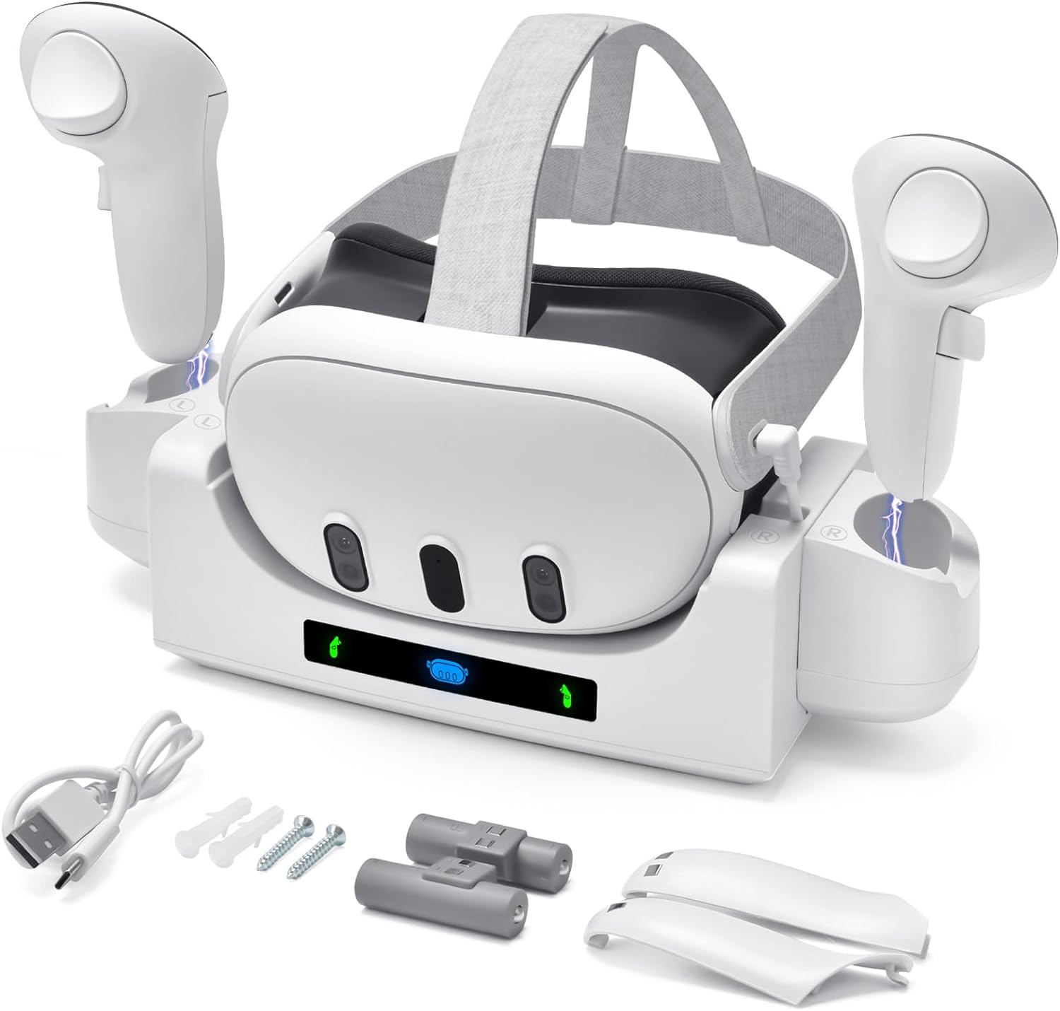 GAEKOL Oculus Quest 3 Charging Dock Compact VR Station With LED 2 