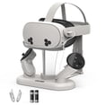 thumbnail image 1 of GAEKOL Enhanced Charging Dock for Meta Quest 3 and 3S, with LED Light [On/Off], [Support Elite Strap with Battery], Headset Display Holder and Controller Mount, Rechargeable Batteries, 1 of 13