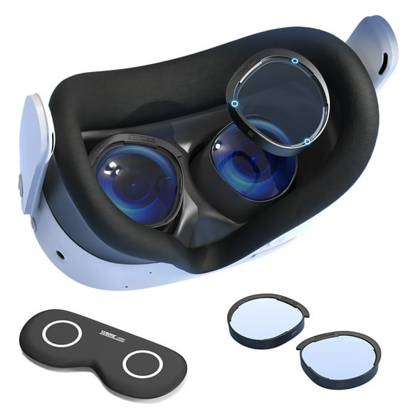 GAEKOL Glasses Spacer Protector for META/OCULUS QUEST 3S, Blue Light Blocking Glasses Compatible with QUEST 3S, Anti-Scratch Ring Adapter Prevent Eyeglass Glasses from Scratching for META/OCULUS QUEST