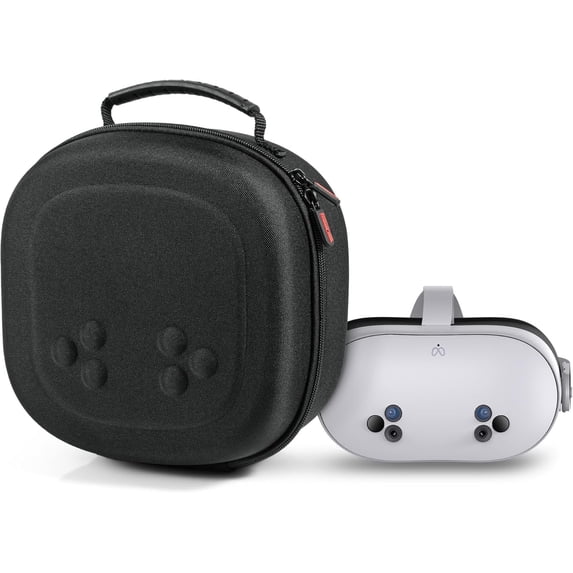 GAEKOL Hard Carrying Case for Meta Quest 3S, VR Gaming Headset and Touch Controllers Accessories Travel Case, Small Hard Shell Storage Case for Oculus Quest 3S/Quest 3/Vision Pro, Black