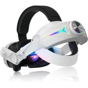 GAEKOL Head Strap Compatible with Quest 3 with Extended 8000mah Battery Pack - Enhanced Comfort and Extended Gaming Time with RGB Light