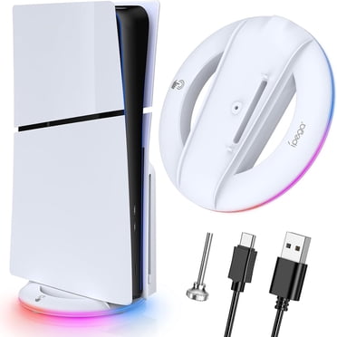Adjustable RGB Lighted Base Stand For PlayStation 5 Console - Clear