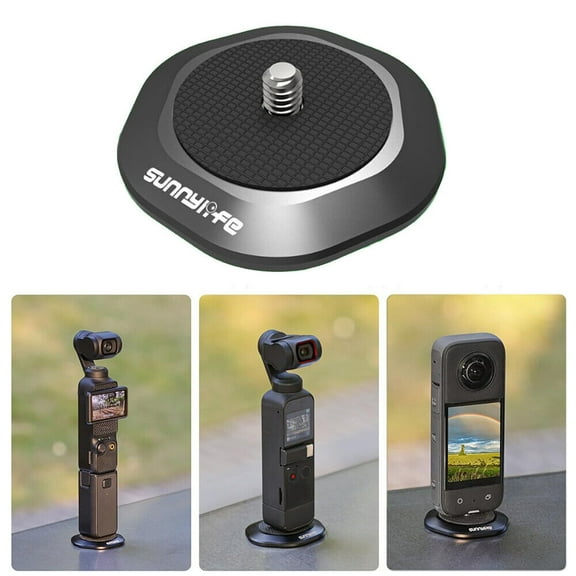 GAEKOL Magnetic Base Stand Mount with 1/4" Thread for DJI Osmo Pocket 3/Insta360 One/X3/2/1/GoPro/Insta360 Ace/Ace Pro