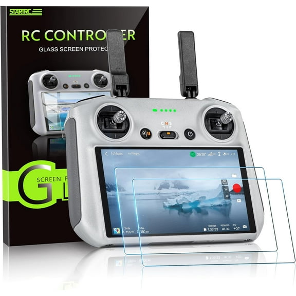 GAEKOL Mini 4 Pro Anti-Glare Matte Tempered Glass Screen Protector Film for DJI Mini 4 pro/Mini 3 Pro RC/RC2 Remote Controller Accessories (2 PACK)