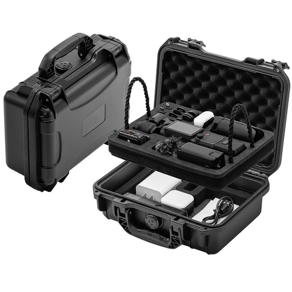 GAEKOL OSMO Pocket 4 Hard Case, Double-layer Waterproof Hard Case for DJI Pocket 4 Creator Combo Accessories, Multifunctional Large Capacity Storage Case