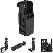 GAEKOL Pocket 3 Camera Cage, Video Rig Expansion Adapter Mount for DJI Osmo Pocket 3 with Cold Shoe and Foldable 2-Prong Mount, Compatible with 1/4 Thread/Battery Handle