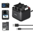 thumbnail image 1 of GAEKOL Portable Battery Charging Station for DJI for DJI Osmo360 Camera, 3-Bay Fast Charger Panoramic Charging Case, Multi Battery Action Camera Charger Case for Photography Travel Adventure, 1 of 10