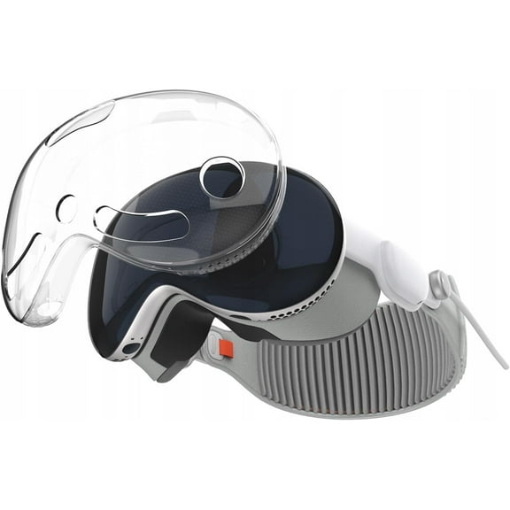 GAEKOL Upgraded Compatible with Apple Vision Pro Case TPU Protective Cover Case for Vision Pro VR Headset 2024 Accessories [Fit Air Holes Perfect] (Transparent)