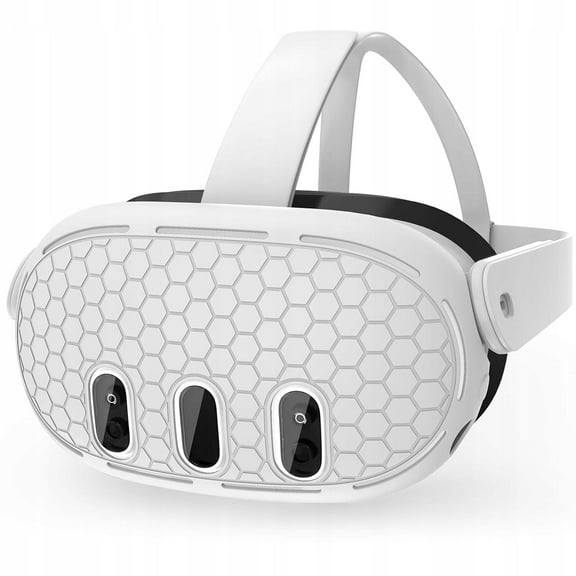 GAEKOL VR Shell Protective Protector Cover for Meta/Oculus Quest 3, Silicone Front Headset Protector Cover Anti Scratch Anti Dust Anti Shock, Compatible with Quest 3 Accessories (White)