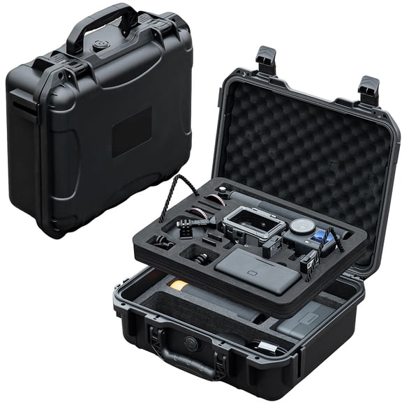 GAEKOL Waterproof Dual Layer Hard Case For DJI Osmo Action 6 Accessories Hard Travel Carrying Case Compatible for DJI Action 6 Multifunctional Charging Handle