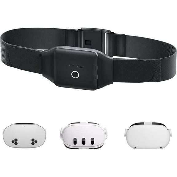 GAEKOL10000mAh Battery Pack Compatible with Meta Oculus Quest 3S/3/2 30W Fast Portable Charger USB C Power Bank with Belt Accessories for Quest 3 S/3/2/iPhone 16/15.Unique Gifts for Women&Men.