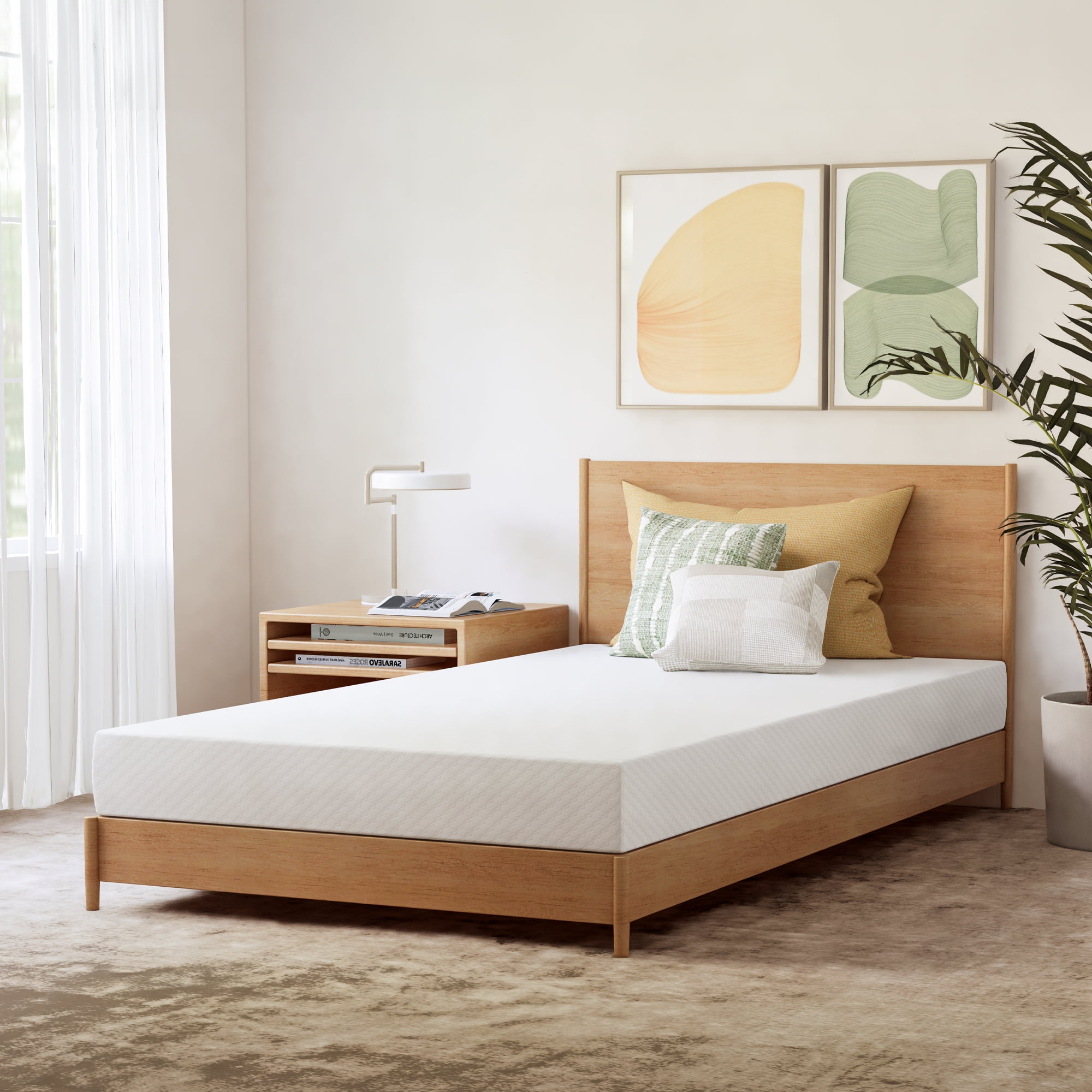 Twin 6-Inch Cooling Gel Memory Foam Mattress with Breathable Cover