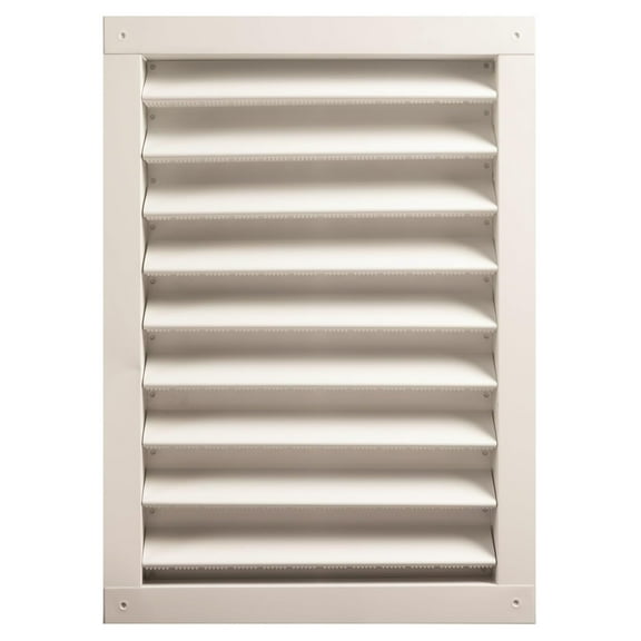 GAF 14 in. x 24 in. Aluminum Wall Louver Static Vent Durable One-Piece Construction, White Finish, for Attic Intake/Exhaust, Flush or Recessed Installation - DA1424W 14x24 Inch (Pack of 1)