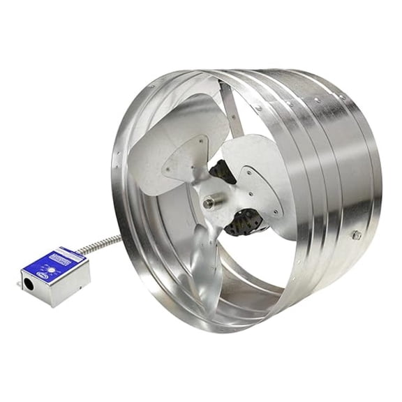 GAF 1450 CFM Power Gable Mount Fan with Adjustable Power thermostat (PT6): Easy Installation & Efficient Exhaust Ventillation|High Airflow Capacity for attic spaces upto 2300 sq. ft.