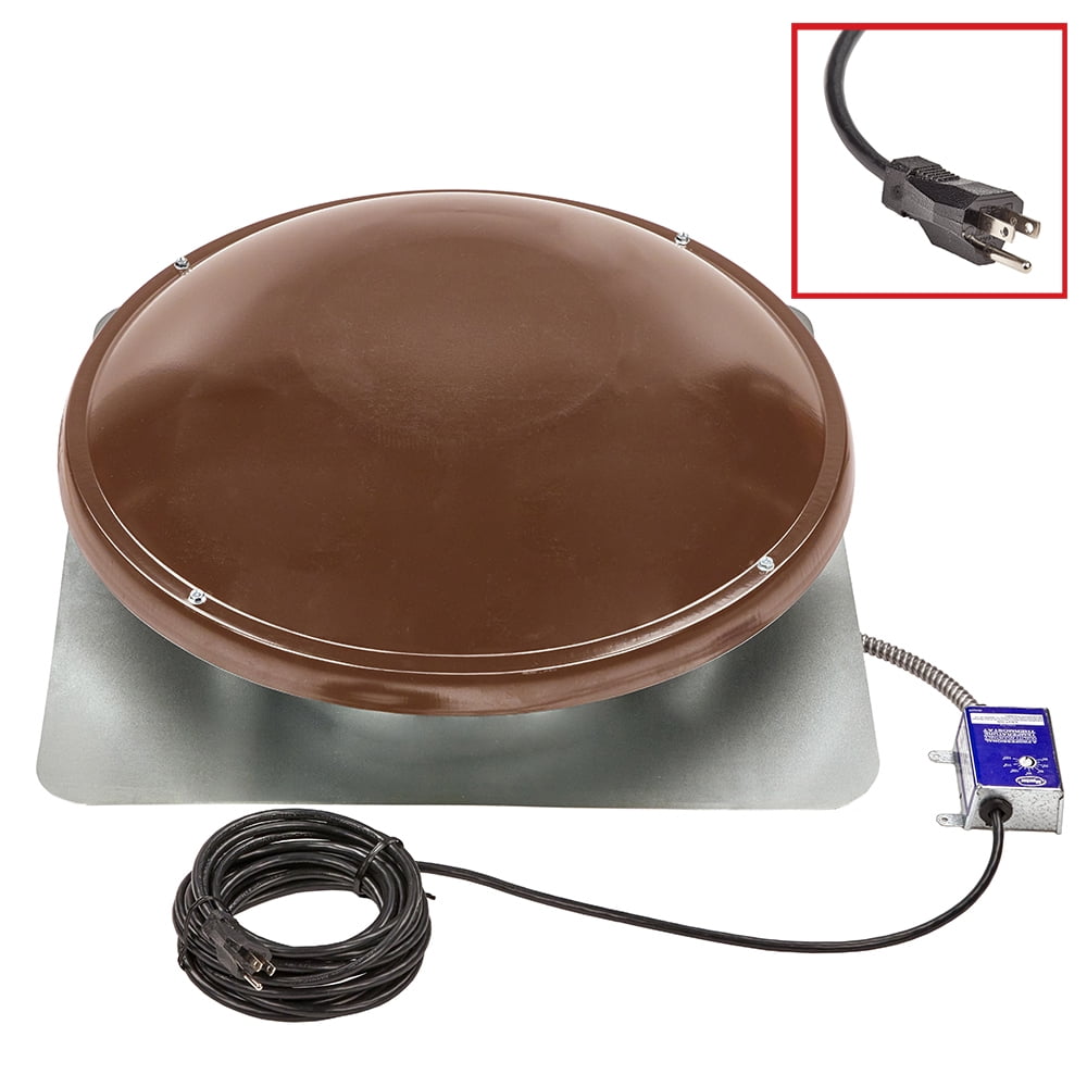 GAF Master Flow 1050 CFM Brown Galvanized EZ Cool PlugIn Power Roof