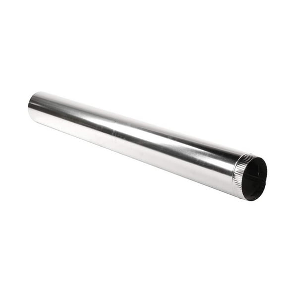 GAF Master Flow 12 in. x 5 ft. Round Metal Duct Pipe