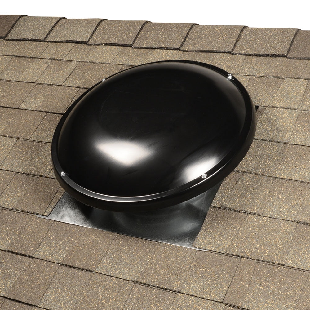 GAF Master Flow 1500 CFM Black Power Roof Mount Attic Fan with