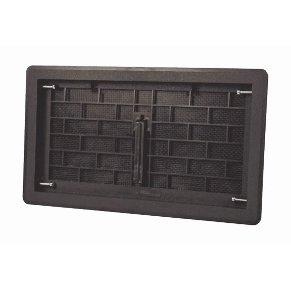 GAF Master Flow 16 in. x 8 in. ABS Plastic Replacement Manual Foundation Vent in Brown