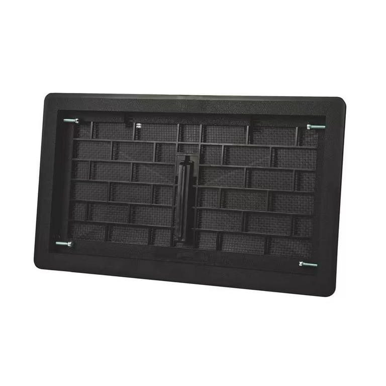 16 in. x 8 in. ABS Plastic Replacement Manual Foundation Vent in Black 16 in. x 8 in. ABS Plastic Replacement Manual Foundation Vent in Black