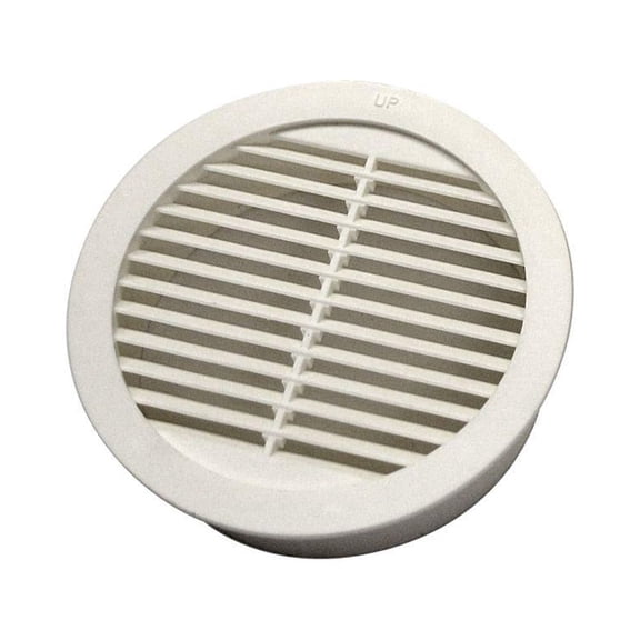 GAF Master Flow 3 in. Resin Circular Mini Wall Louver Soffit Vent in White