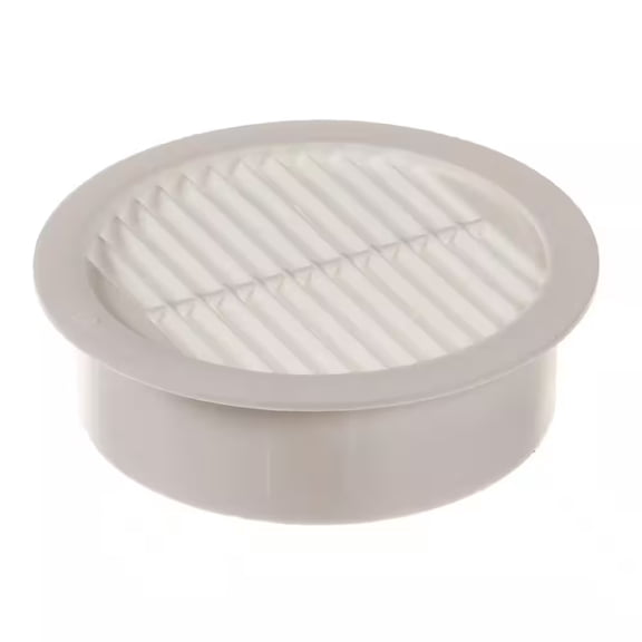 GAF Master Flow 4 in. Resin Circular Mini Wall Louver Soffit Vent in White (Pack of 12)