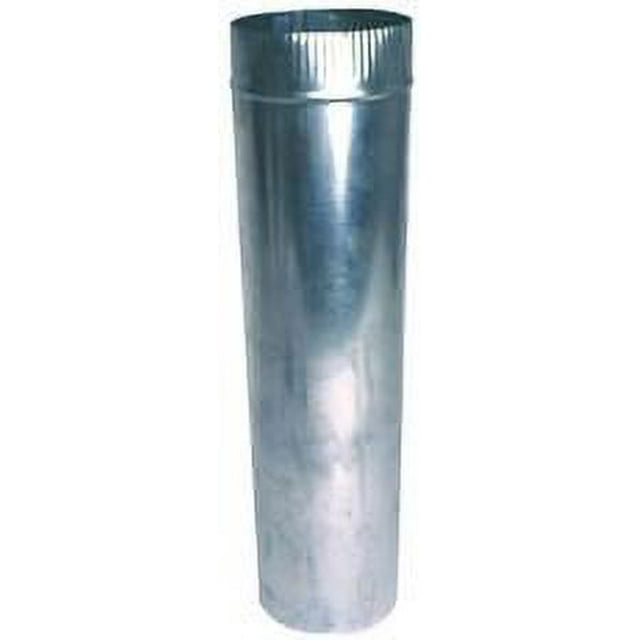GAF Master Flow 4 in. x 2 ft. Galvanized Steel Round Metal Duct Pipe 26 Guage