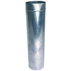 GAF Master Flow 4 in. x 2 ft. Galvanized Steel Round Metal Duct Pipe 26 Guage