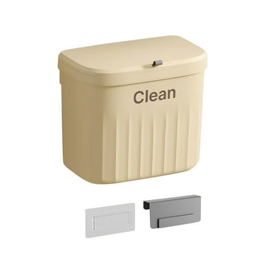 GAFRBALLV Kitchen Trash Can with Lid,2.5 Gallon Small Kitchen Hanging Plastic Compost Bin for Bathroom/Cupboard/Bedroom/Office/Camping