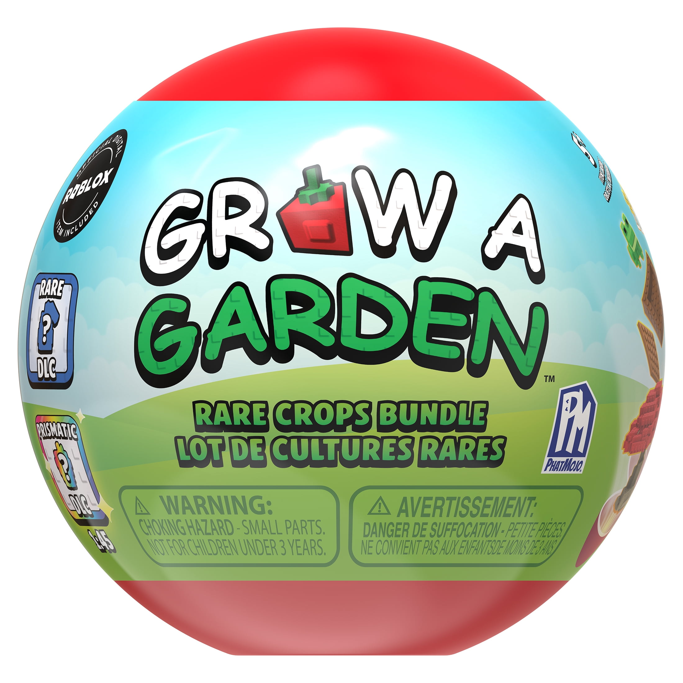 Grow A Garden  Rare Crops Bundle  Series 1  Mini Surprise Sphere Bundle -Includes DLC Code Redeemable on Roblox  Officially Licensed Construction Set by PhatMojo