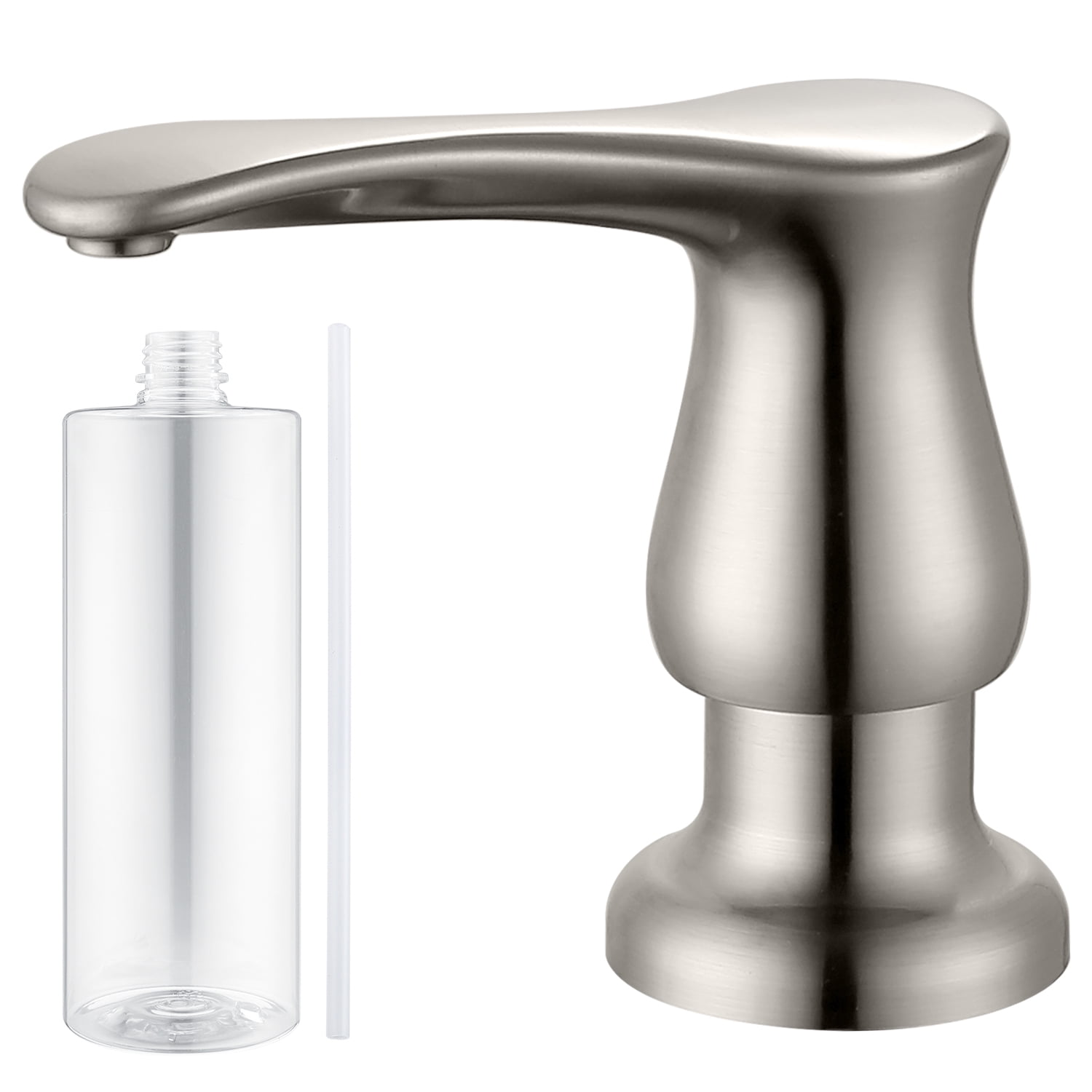 GAGALIFE Sink Soap Dispenser, Brushed Nickel, 13 oz, Top Refill ...