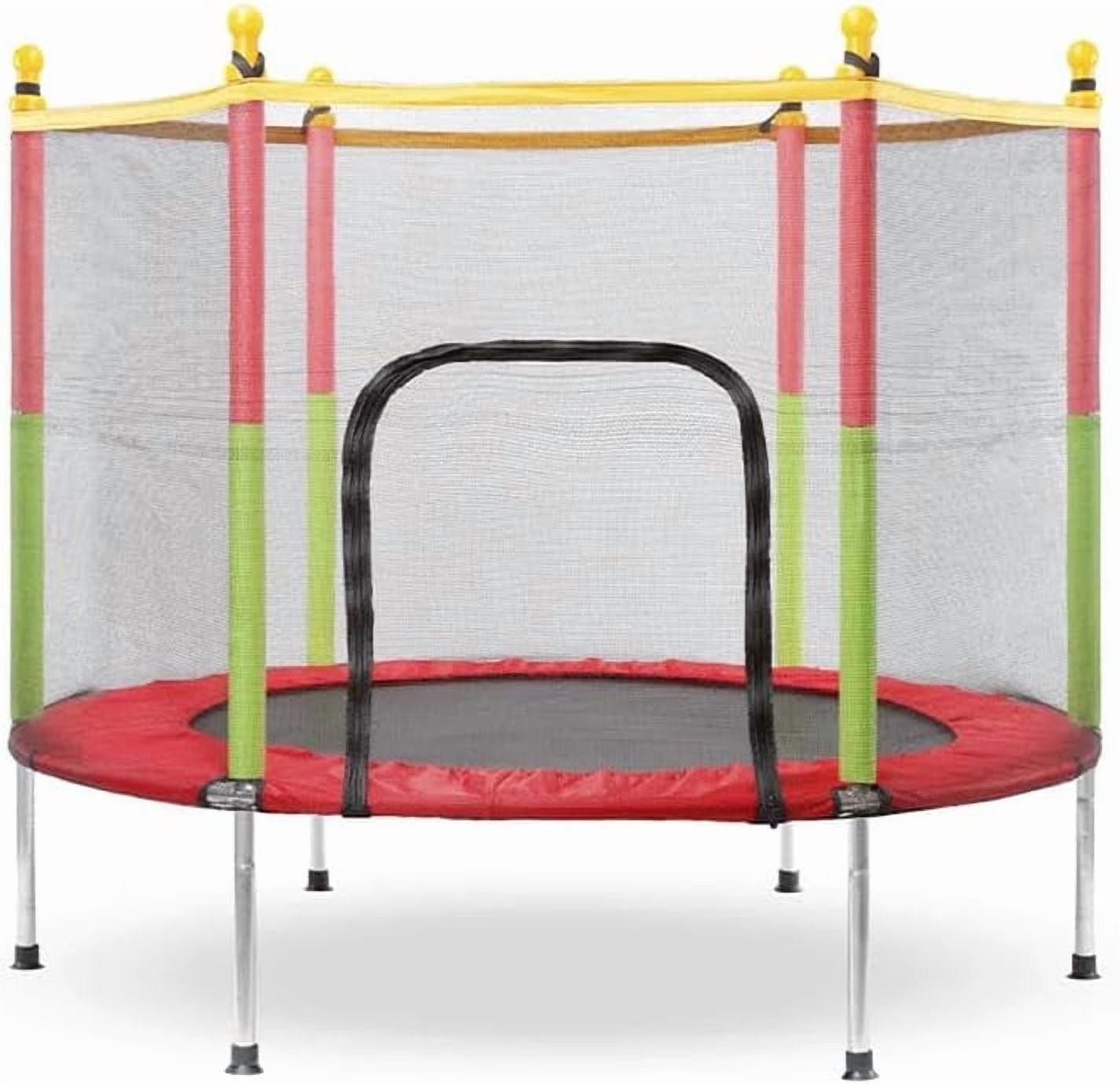 GAGIMARJOS Trampoline for Children with Enclosure Safety Mesh Indoor Outdoor Recreational Trampolines 55" Diameter | 48" Height