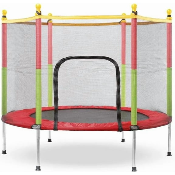 GAGIMARJOS Trampoline for Children with Enclosure Safety Mesh Indoor Outdoor Recreational Trampolines 55" Diameter | 48" Height