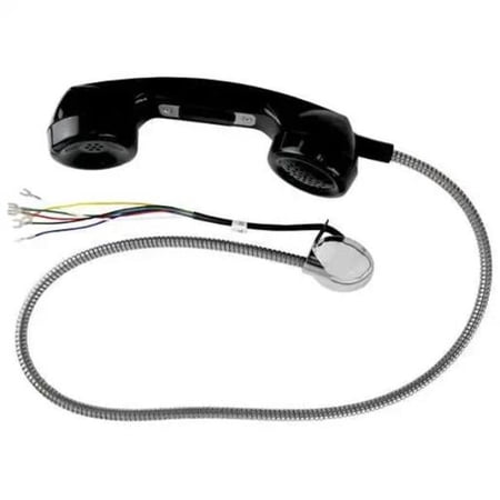 GAI-Tronics 10118-206 15 ft. Armored Cord Handset Assembly - Black