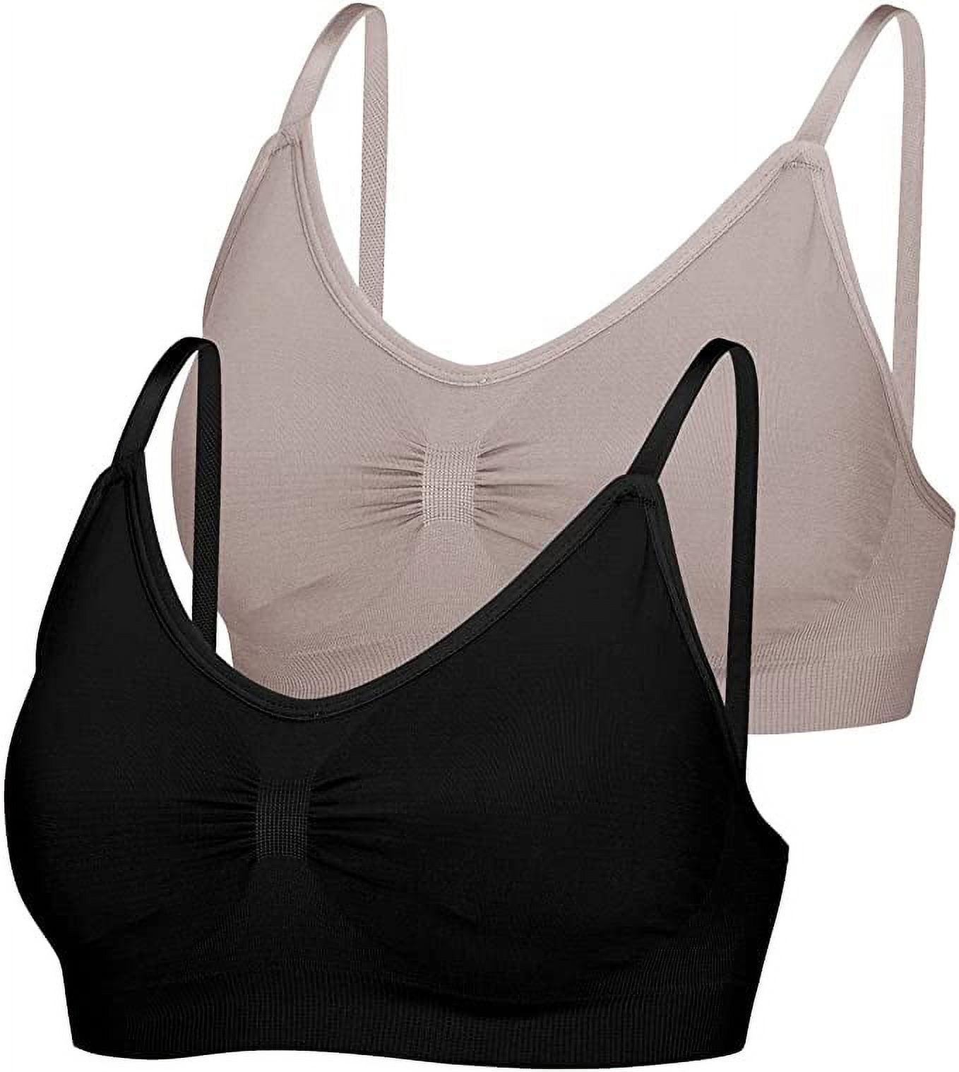 GAI YI 2 Pack Bras for Women, Women's Tshirt Bras for, Comfortable