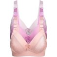 thumbnail image 1 of GAI YI 38C Bras for Women 3 Pack Women's All Day Comfort Bra, No Wire Jacquard and Mesh Light Padded Bra A 38C, 1 of 6