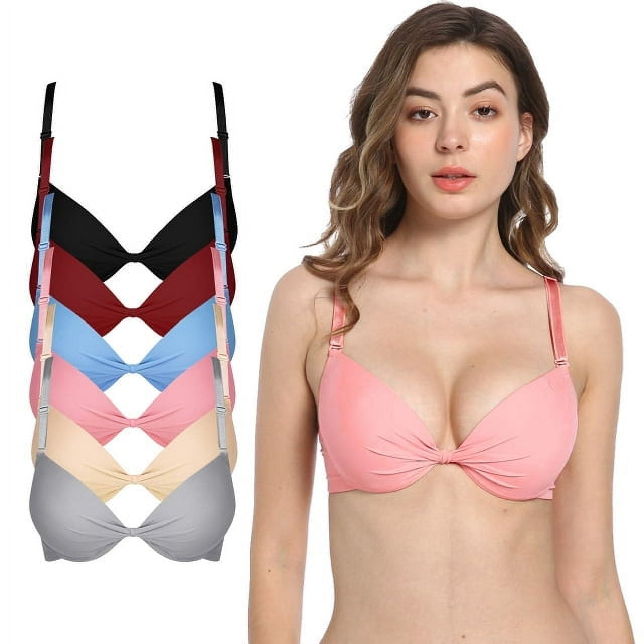 GAI YI 6Pack Comfortable Bras for Women Padded Bras for Women, Everyday