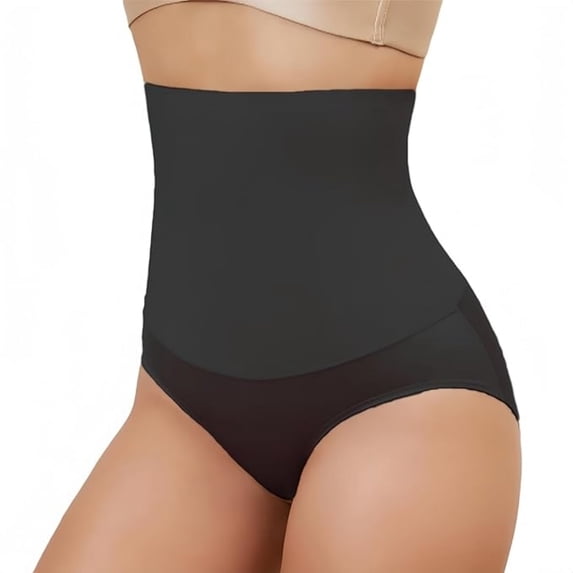 GAI YI High Waisted Underwear for Women Seamless No Show Quick Dry Invisible Panties Black M