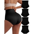 thumbnail image 1 of GAI YI Plus size Women's Briefs Coverage Underwear Ladies Panties for Women Women's High-Waist Light Tummy Control Girdle Panties 4Black XL, 1 of 2