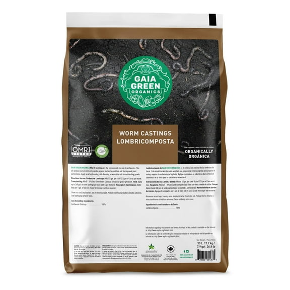 GAIA GREEN 30L All-Purpose Worm Castings Powder for Improved Soil Quality