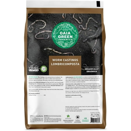 GAIA GREEN 30L Worm Castings Powder, Soil & Plant Fertilizer for Urban Gardens & Lawns