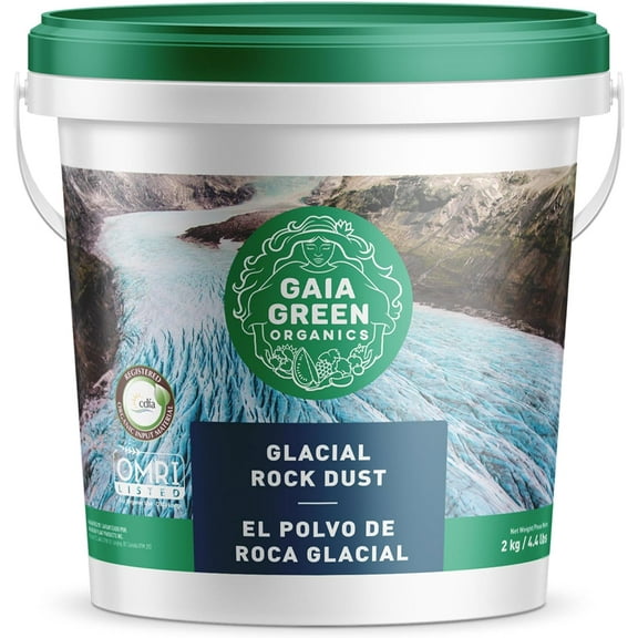 GAIA GREEN Organics Glacial Rock Dust Natural Moraine Mineral Trace Elements Soil Plant Food Supplement for Garden, Landscape, Lawn, and Compost, 2 kg