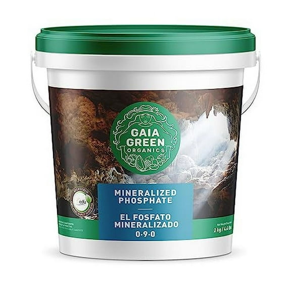 GAIA GREEN Organics Mineralized Phosphate Natural Mineral Trace Elements Soil Plant Food Amendment Supplement for Vegetables & Flowering Plants, 2 kg