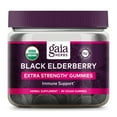 thumbnail image 1 of Gaia Herbs Black Elderberry (Sambucus nigra) Extra Strength Gummies - Delicious Immune Support Supplement* - Certified Organic Black Elderberries for Immune System Support* - 80 Gummies (40 Servings), 1 of 8