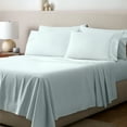 thumbnail image 1 of GAIAM Microfiber Cooling Sheet Set - Wrinkle-Resistant, Quick Dry, Brushed for Softness - Queen, Whispering Blue, 1 of 3