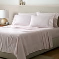 thumbnail image 1 of GAIAM Microfiber Cooling Sheet Set - Wrinkle-Resistant, Quick Dry, Brushed for Softness - Twin, Ikat Fan Blush, 1 of 3