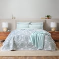 thumbnail image 1 of GAIAM Microfiber Quilt - Plain Weave, Soft Brushed Finish, Lightweight & Easy Care, Printed- Twin Mandala Blues, 1 of 4